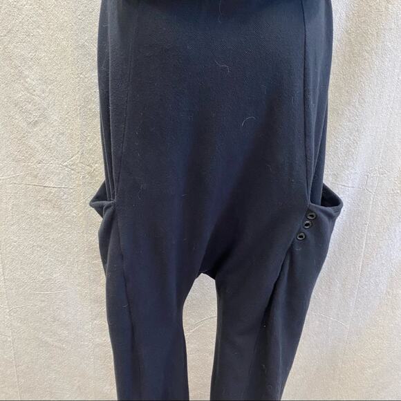 Osklen black sleeveless henley Pique‎ knitted weave harem jumpsuit size small - Picture 9 of 16